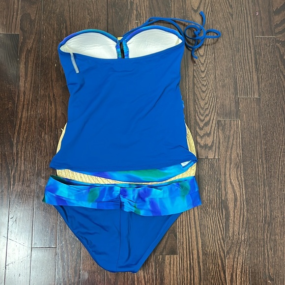 La Blanca By Rod Beattic Occean Print Tankini Bikini Set Size 8 - Picture 7 of 12